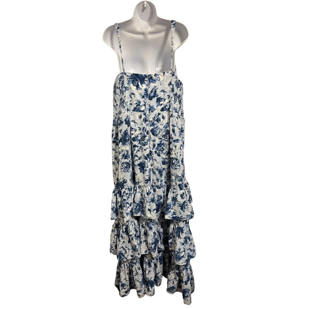 Abercrombie & Fitch Maxi Dress Floral Tiered Cottagecore Garden Peasant XXL NEW